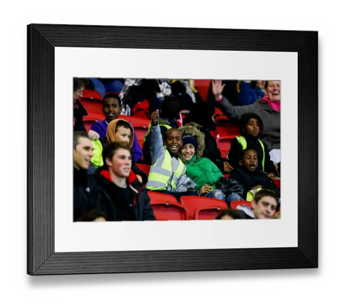 Framed Print : Young Fans Excitement at Bristol City vs. Nottingham Forest Championship Match, Ashton Gate Stadium, 2015 Framed Print : Young Fans Excitement at Bristol City vs. Nottingham Forest Championship Match, Ashton Gate Stadium, 2015
