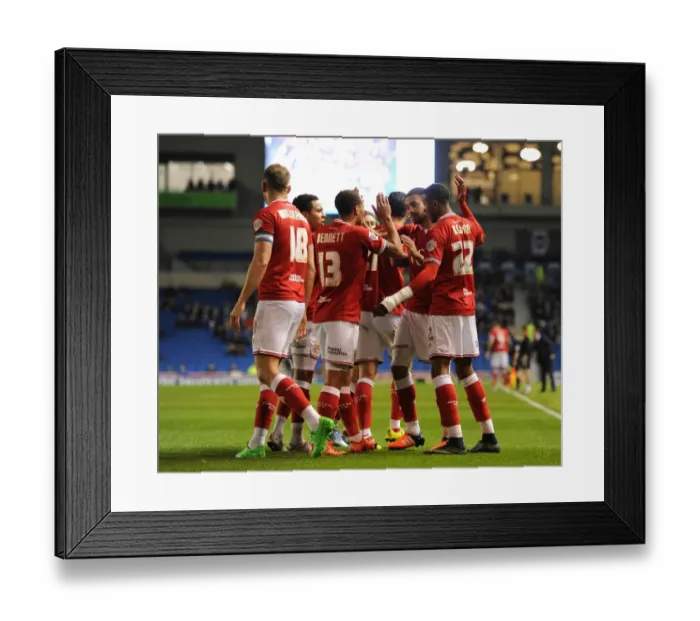 Framed Print : Derrick Williams Scores and Celebrates for Bristol City at Brighton's American Express Community Stadium (2015) Framed Print : Derrick Williams Scores and Celebrates for Bristol City at Brighton's American Express Community Stadium (2015)