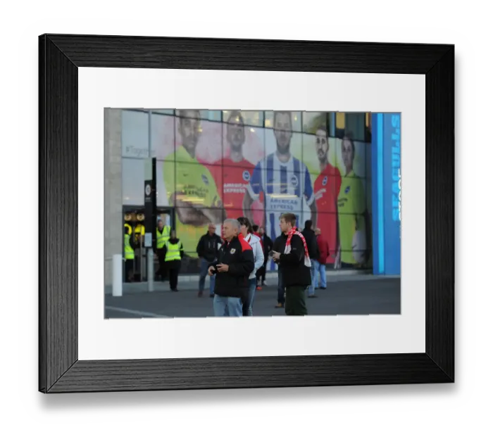 Framed Print : Bristol City Fans at Brighton's American Express Community Stadium during Sky Bet Championship Match