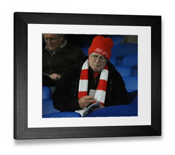Framed Print : Passionate Bristol City Fan at Brighton's Community Stadium (2015) Framed Print : Passionate Bristol City Fan at Brighton's Community Stadium (2015)