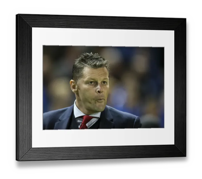 Framed Print : Chris Hughton Leads Brighton Against Bristol City in 2015 Championship Clash