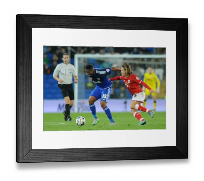 Framed Print : Luke Freeman Closes In on Kagisho Dikgacoi in Intense Cardiff City vs. Bristol City Championship Clash Framed Print : Luke Freeman Closes In on Kagisho Dikgacoi in Intense Cardiff City vs. Bristol City Championship Clash