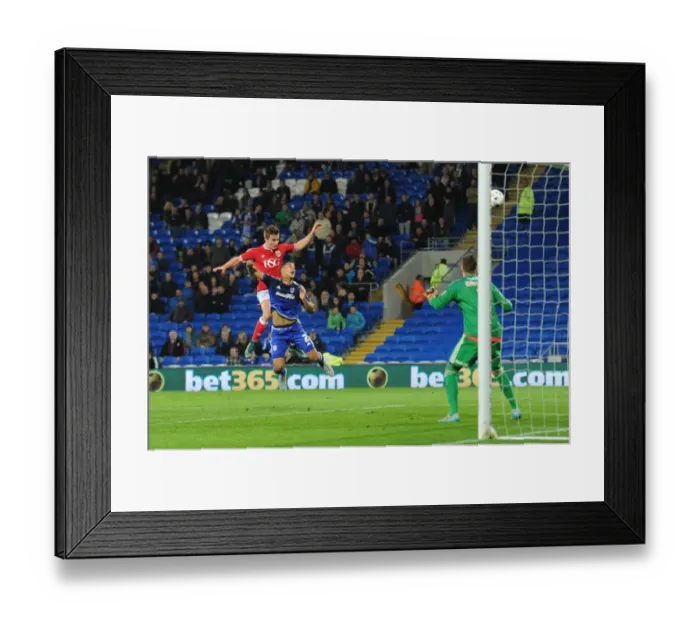 Framed Print : Bristol City's Joe Bryan Charges Towards Cardiff City Goal in Sky Bet Championship Clash Framed Print : Bristol City's Joe Bryan Charges Towards Cardiff City Goal in Sky Bet Championship Clash