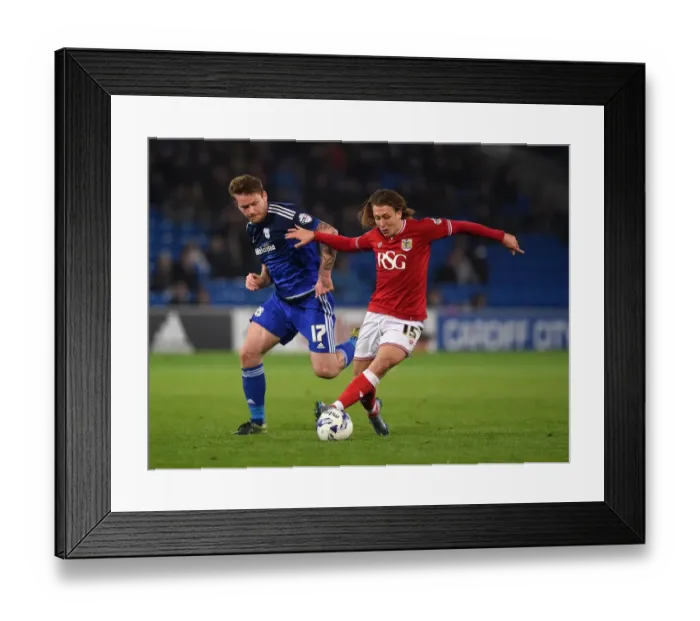 Framed Print : Battling for Championship Supremacy: Luke Freeman vs. Aron Gunnarsson, Cardiff City vs. Bristol City Framed Print : Battling for Championship Supremacy: Luke Freeman vs. Aron Gunnarsson, Cardiff City vs. Bristol City