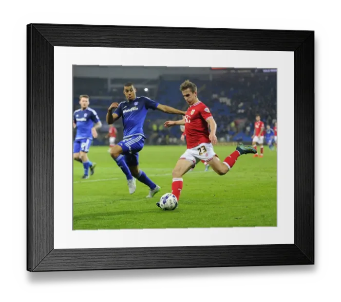 Framed Print : Bristol City's Joe Bryan Sending a Cross at Cardiff City Stadium, 2015 Framed Print : Bristol City's Joe Bryan Sending a Cross at Cardiff City Stadium, 2015