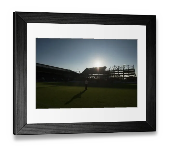Framed Print : Sunset over Ashton Gate: Bristol City vs Fulham, 31st October 2015 Framed Print : Sunset over Ashton Gate: Bristol City vs Fulham, 31st October 2015