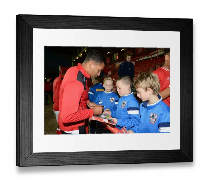 Framed Print : Liam Moore of Bristol City Signing Autographs at Ashton Gate, 31st October 2015 (Bristol City vs Fulham, Sky Bet Championship) Framed Print : Liam Moore of Bristol City Signing Autographs at Ashton Gate, 31st October 2015 (Bristol City vs Fulham, Sky Bet Championship)