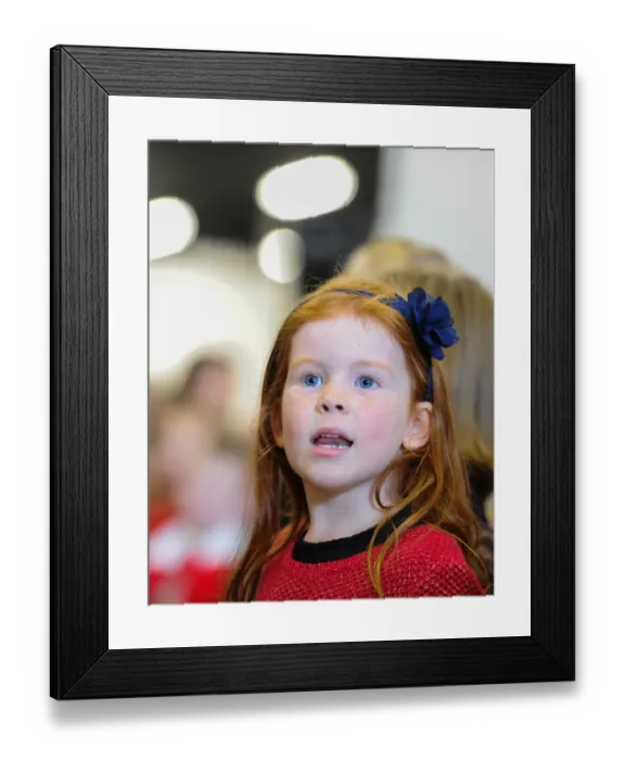 Framed Print : Handfuls of Harmony Choir Performs at Bristol City's Ashton Gate Stadium during Sky Bet Championship Match