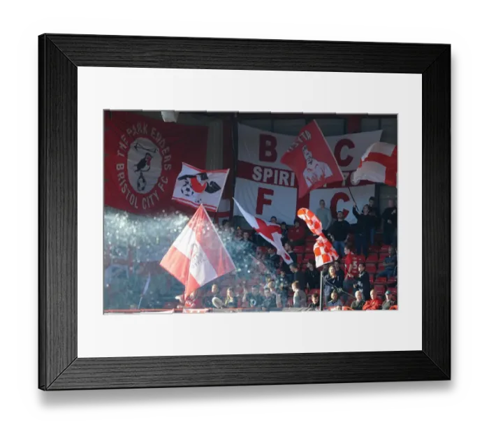 Framed Print : Bristol City vs Fulham: Clash in the Sky Bet Championship at Ashton Gate Framed Print : Bristol City vs Fulham: Clash in the Sky Bet Championship at Ashton Gate