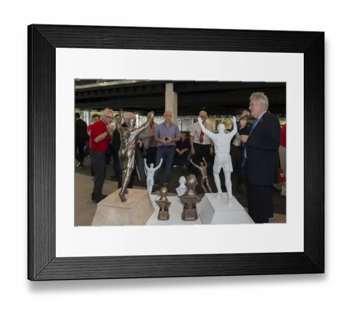 Framed Print : Unveiling of the John Atyeo Statue: A Special Moment for Bristol City Football Club Fans