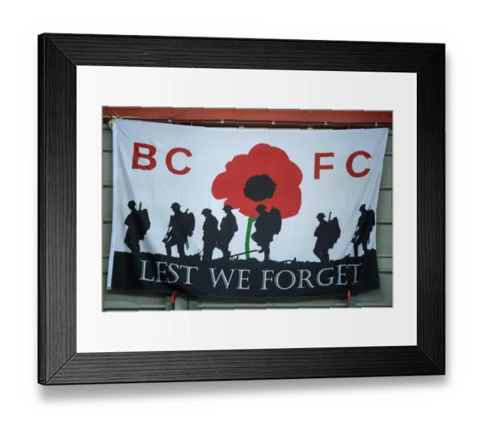 Framed Print : Bristol City vs. Wolverhampton Wanderers: Remembrance Day Tribute at Ashton Gate Stadium Framed Print : Bristol City vs. Wolverhampton Wanderers: Remembrance Day Tribute at Ashton Gate Stadium