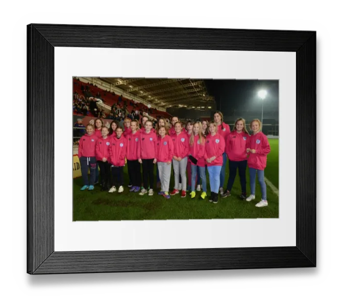 Framed Print : Bristol City vs Wolves: Whitchurch Girls Team at Ashton Gate, 2015