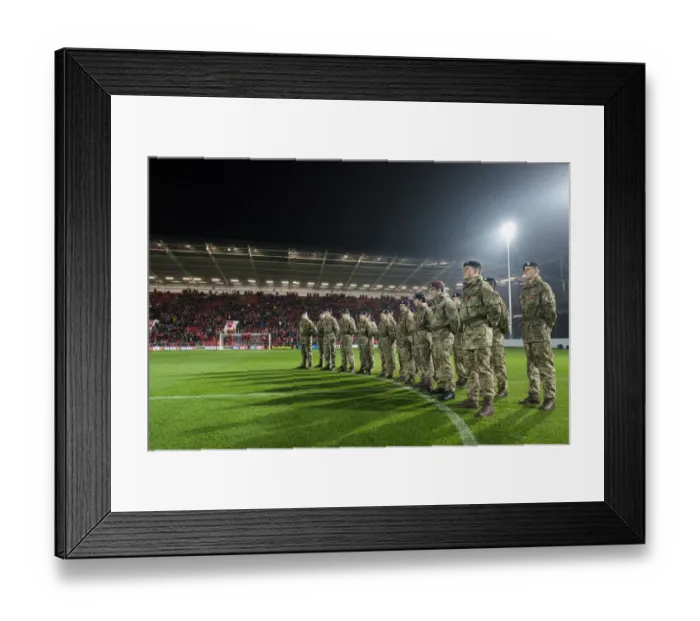 Framed Print : Bristol City vs. Wolves: Military Tribute - Moment of Silence at Ashton Gate (November 3, 2015) Framed Print : Bristol City vs. Wolves: Military Tribute - Moment of Silence at Ashton Gate (November 3, 2015)