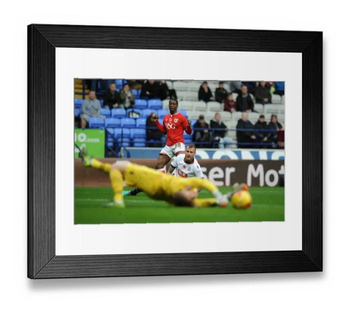 Framed Print : Kieran Agard's Shot for Glory: Bolton Wanderers vs. Bristol City, 07 / 11 / 2015 Framed Print : Kieran Agard's Shot for Glory: Bolton Wanderers vs. Bristol City, 07 / 11 / 2015