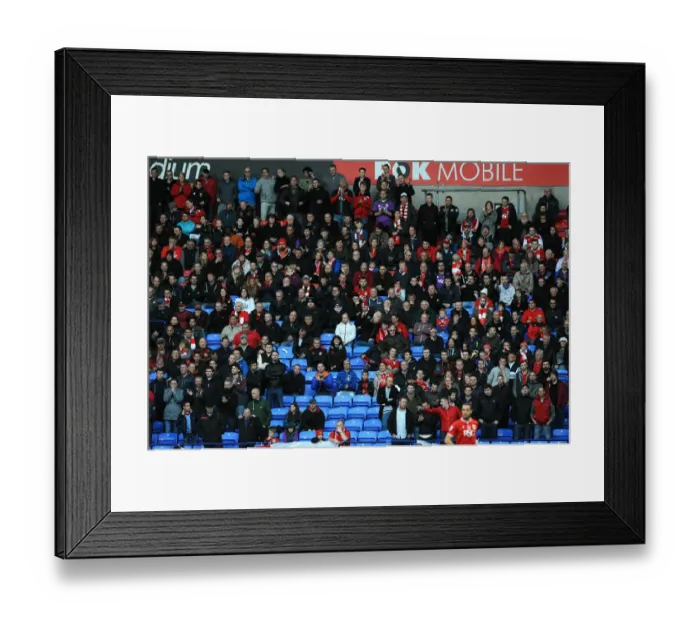 Framed Print : Bristol City Fans Watch Tense Championship Match Against Bolton Wanderers, 2015 Framed Print : Bristol City Fans Watch Tense Championship Match Against Bolton Wanderers, 2015
