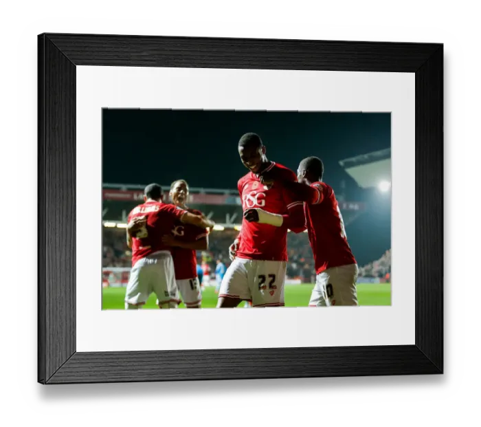 Framed Print : Bristol City Leads Wolves: Kodjia's Strike Before Half Time Framed Print : Bristol City Leads Wolves: Kodjia's Strike Before Half Time