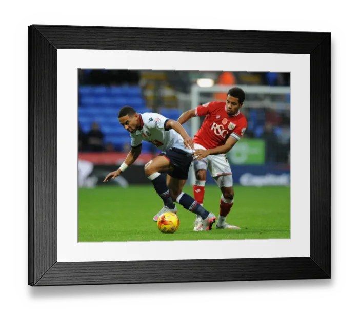 Framed Print : Feeney vs. Smith: Intense Battle for Possession in Bolton Wanderers vs. Bristol City Championship Clash Framed Print : Feeney vs. Smith: Intense Battle for Possession in Bolton Wanderers vs. Bristol City Championship Clash