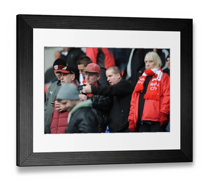 Framed Print : Bristol City Fans at Macron Stadium, 07-11-2015: Bolton Wanderers vs. Bristol City, Sky Bet Championship Framed Print : Bristol City Fans at Macron Stadium, 07-11-2015: Bolton Wanderers vs. Bristol City, Sky Bet Championship