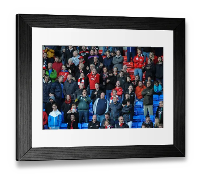 Framed Print : Bristol City Fans Rally at Macron Stadium during Sky Bet Championship Match vs. Bolton Wanderers (November 7, 2015) Framed Print : Bristol City Fans Rally at Macron Stadium during Sky Bet Championship Match vs. Bolton Wanderers (November 7, 2015)