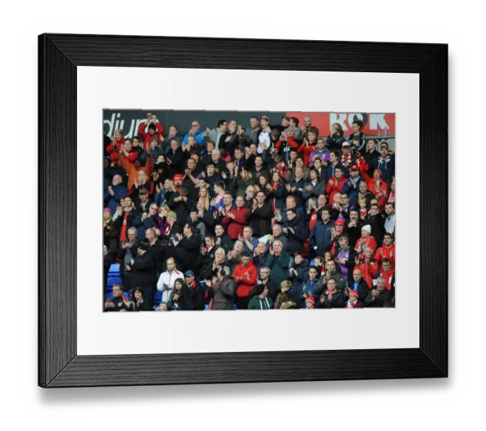 Framed Print : Sky Bet Championship Showdown: Passionate Bristol City Fans at Macron Stadium vs. Bolton Wanderers