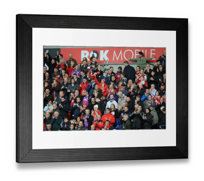 Framed Print : Bristol City Fans Rally at Bolton Wanderers Macron Stadium during Sky Bet Championship Match
