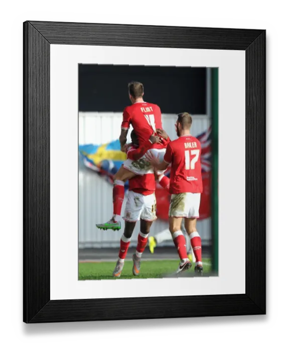 Framed Print : Bristol City Celebrates: Agard's Goal vs. Hull City (November 2015)