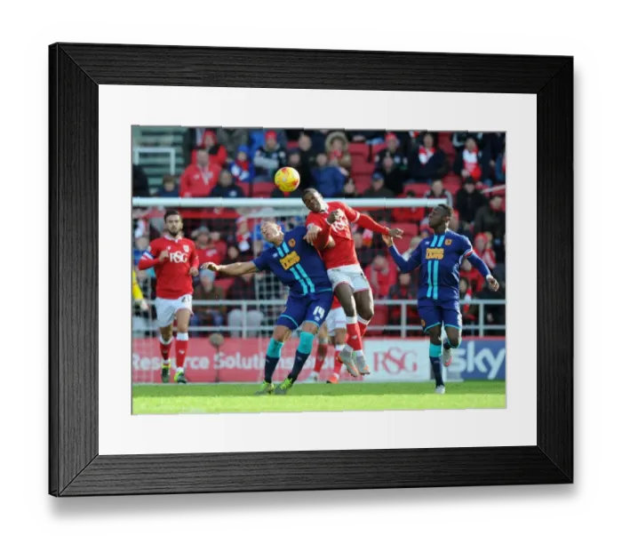 Framed Print : Bristol City vs Hull City: Kieran Agard Fights for Possession Against Jake Livermore Framed Print : Bristol City vs Hull City: Kieran Agard Fights for Possession Against Jake Livermore