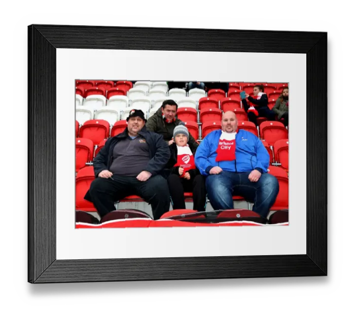 Framed Print : Bristol City Fans Arrive at New York Stadium for Rotherham United Match, 2015 Framed Print : Bristol City Fans Arrive at New York Stadium for Rotherham United Match, 2015