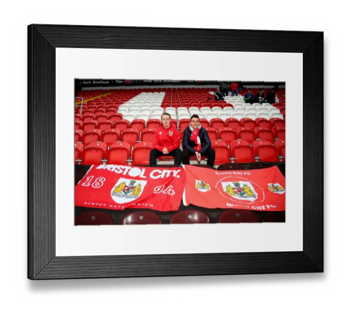 Framed Print : Bristol City Fans Unite at New York Stadium for Rotherham Match, 2015