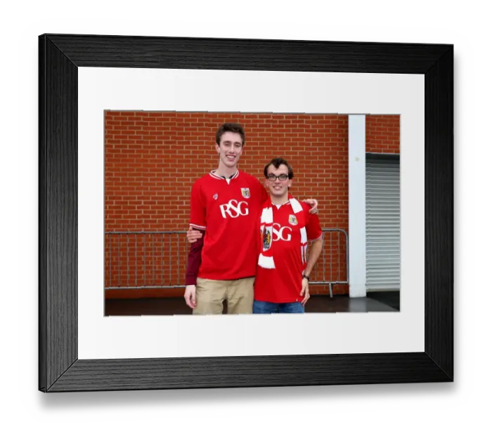 Framed Print : Bristol City Fans Arrive at New York Stadium for Rotherham Match, 2015