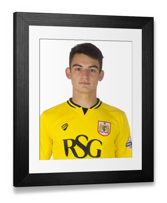 Framed Print : Focused: Derrick Williams at Bristol City Training Ground, August 2015