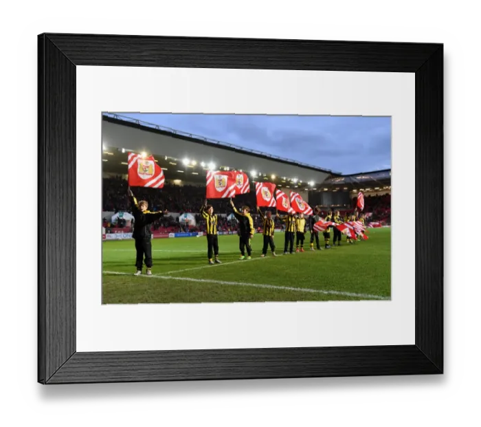 Framed Print : Young Footballers of Trowbridge Town FC Honor Bristol City vs. Blackburn Rovers at Ashton Gate Framed Print : Young Footballers of Trowbridge Town FC Honor Bristol City vs. Blackburn Rovers at Ashton Gate