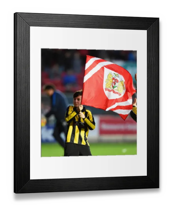Framed Print : Bristol City vs. Blackburn Rovers: Trowbridge Town FC Players Honor Guard of Honor at Ashton Gate