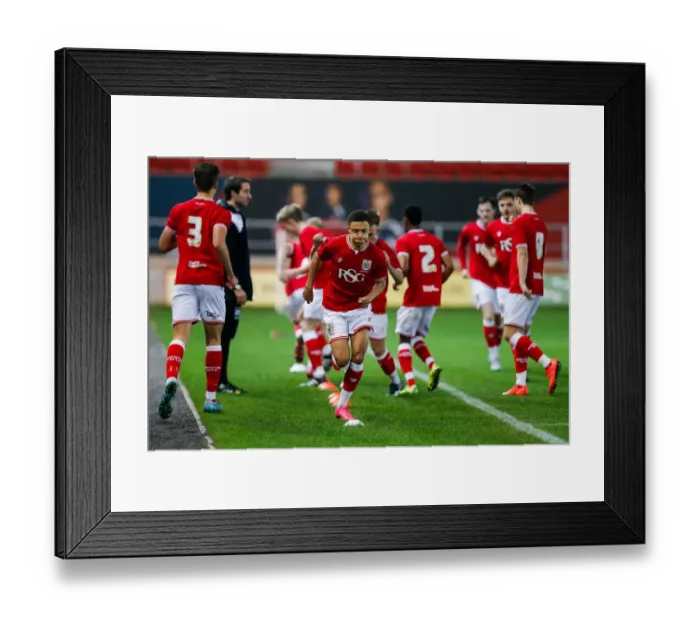 Framed Print : Bristol City U18s: Ash Harper Warming Up Ahead of FA Youth Cup Clash with Cardiff City