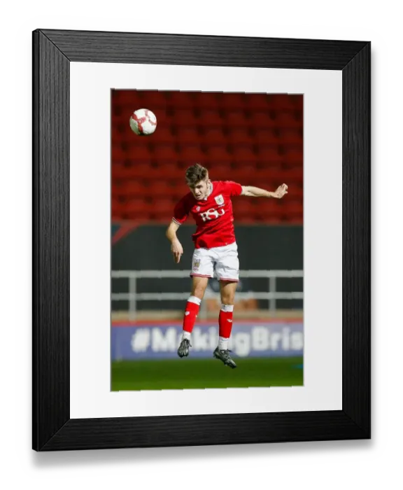 Framed Print : Intense Action: Bristol City U18 vs Cardiff City U18 - FA Youth Cup Third Round - Charlie Harris