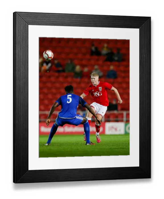 Framed Print : Clash at Ashton Gate: George Dowling vs Rollin Menayese - FA Youth Cup Showdown Framed Print : Clash at Ashton Gate: George Dowling vs Rollin Menayese - FA Youth Cup Showdown