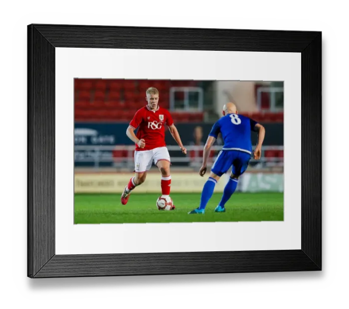 Framed Print : Intense Rivalry: Bristol City U18 vs Cardiff City U18 at Ashton Gate Stadium