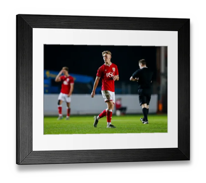 Framed Print : Jake Andrews Focuses Intently During Bristol City U18 vs Cardiff City U18 FA Youth Cup Match Framed Print : Jake Andrews Focuses Intently During Bristol City U18 vs Cardiff City U18 FA Youth Cup Match