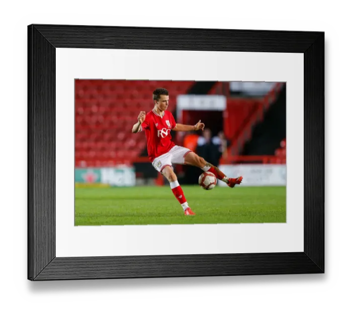 Framed Print : James Morton of Bristol City in Action: FA Youth Cup Third Round vs Cardiff City U18s