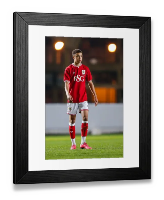 Framed Print : Bristol City U18's Heartbreak: Ash Harper Reacts to Cardiff City's 4-0 FA Youth Cup Victory