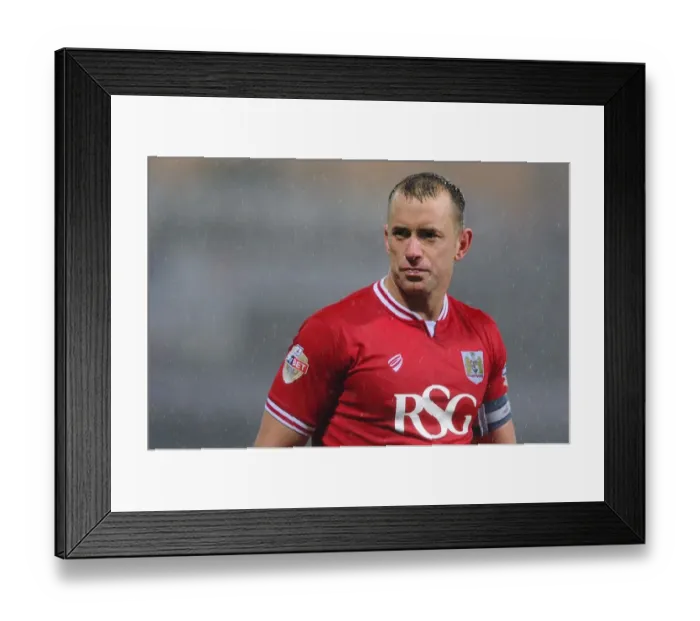Framed Print : Aaron Wilbraham of Bristol City in Action at Huddersfield Town, Sky Bet Championship (12 / 12 / 2015)