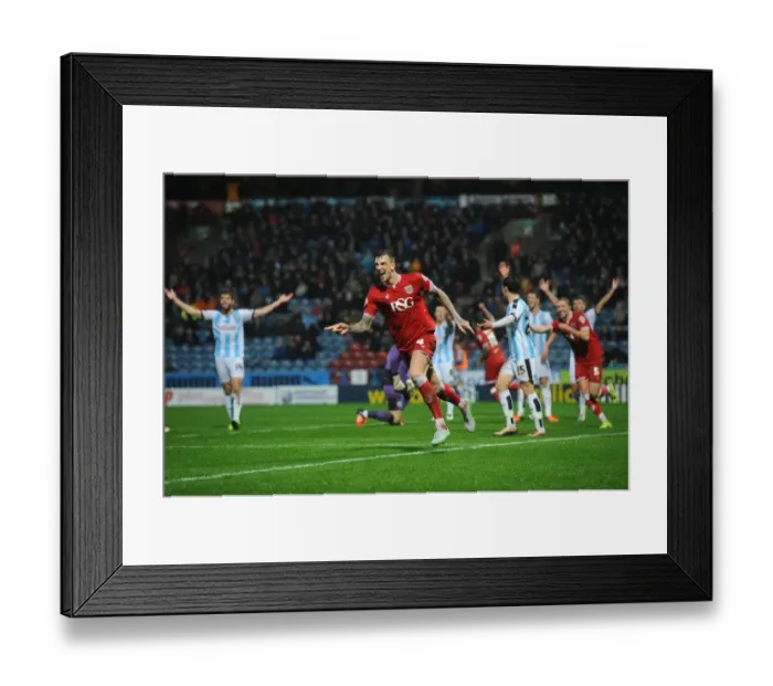 Framed Print : Aden Flint's Thrilling Goal Celebration: Huddersfield Town vs. Bristol City, Sky Bet Championship (December 12, 2015) Framed Print : Aden Flint's Thrilling Goal Celebration: Huddersfield Town vs. Bristol City, Sky Bet Championship (December 12, 2015)