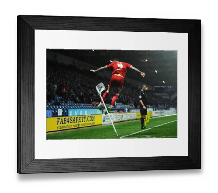 Framed Print : Aden Flint's Goal Celebration: Huddersfield Town vs. Bristol City, Sky Bet Championship (12 / 12 / 2015) Framed Print : Aden Flint's Goal Celebration: Huddersfield Town vs. Bristol City, Sky Bet Championship (12 / 12 / 2015)