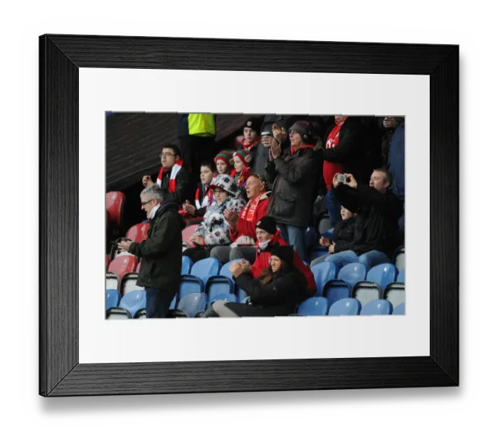 Framed Print : Bristol City Fans at Huddersfield Town's St. John Smith's Stadium, Sky Bet Championship Match Framed Print : Bristol City Fans at Huddersfield Town's St. John Smith's Stadium, Sky Bet Championship Match