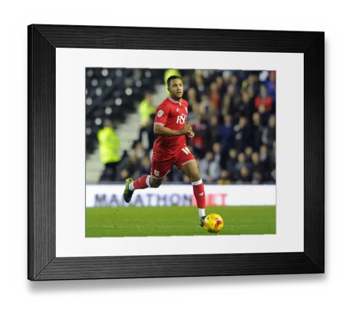 Framed Print : Liam Moore of Bristol City in Action Against Derby County, 2015