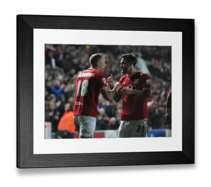 Framed Print : Bristol City Celebrate Win Against QPR: Aaron Wilbraham and Marlon Pack Rejoice Framed Print : Bristol City Celebrate Win Against QPR: Aaron Wilbraham and Marlon Pack Rejoice