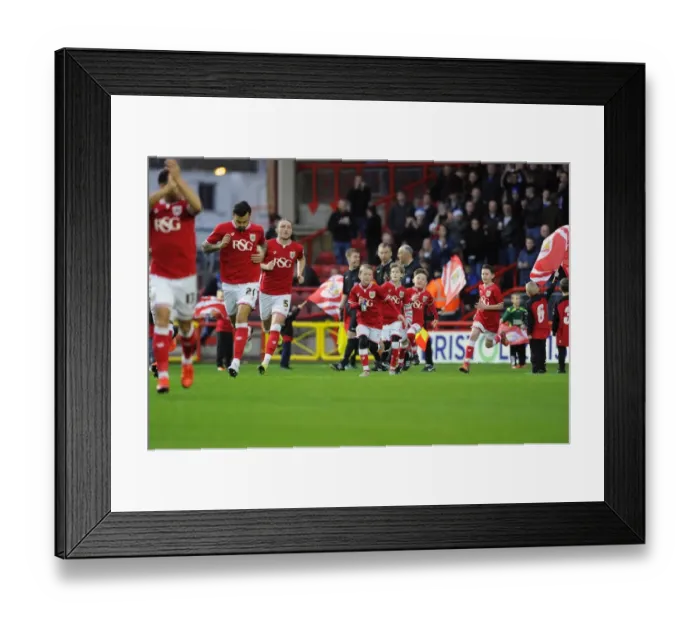 Framed Print : Bristol City vs QPR: Mascots Clash at Ashton Gate, 2015