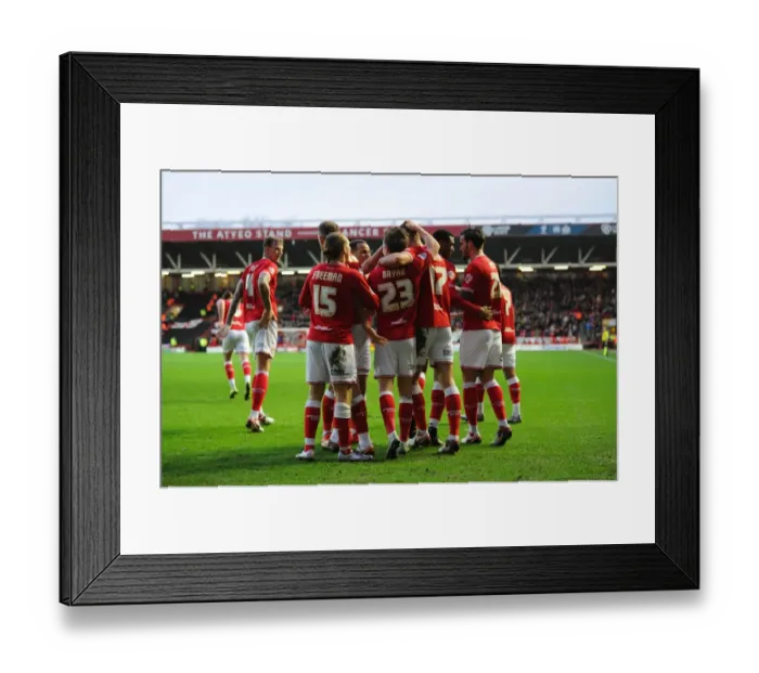 Framed Print : Bristol City Celebrate Nathan Baker's Goal Against Charlton Athletic (26 / 12 / 2015) Framed Print : Bristol City Celebrate Nathan Baker's Goal Against Charlton Athletic (26 / 12 / 2015)