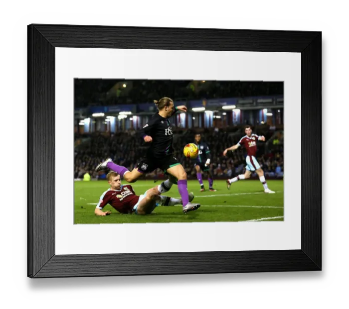 Framed Print : Burnley vs. Bristol City: Luke Freeman Tackled by Ben Mee Framed Print : Burnley vs. Bristol City: Luke Freeman Tackled by Ben Mee