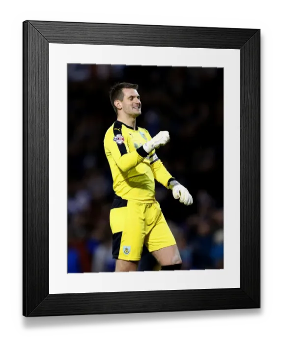 Framed Print : Burnley's Tom Heaton Celebrates Goal Against Bristol City, Sky Bet Championship (December 2015)